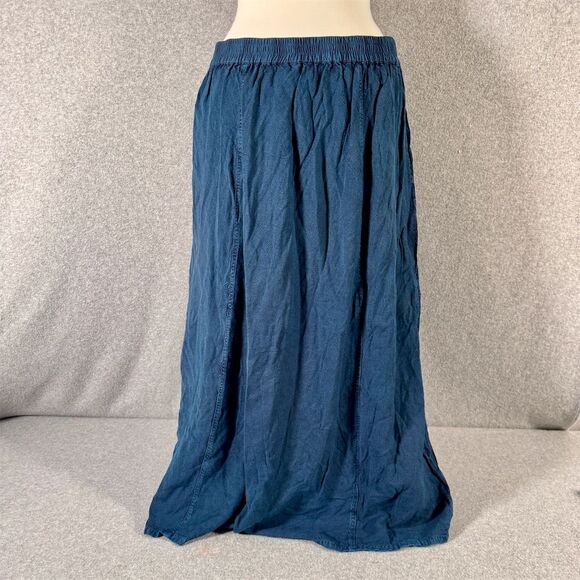 Naqui New York Blue Embroidered Boho Maxi Skirt Size M - Picture 5 of 11